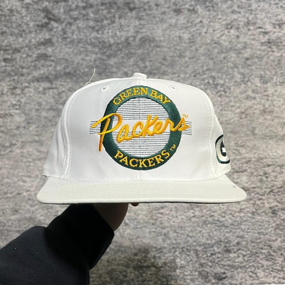 NWT Vintage Green Bay Packers The Game Snapback Hat 90s Embroidered Adjustable